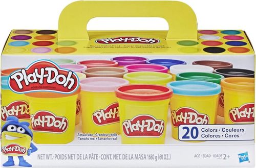 בצק פליידו - ערכת 20 צבעים סופרקולור- Play-Doh