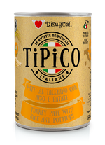 Disugual Tipico מזון רטוב בשימורים לכלבים פטה הודו,אורז ותפו