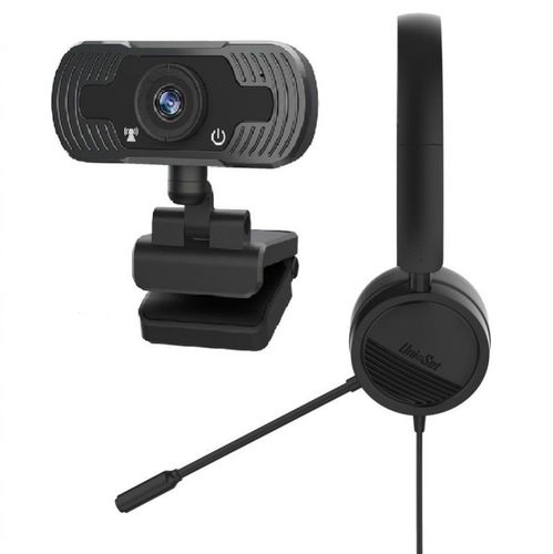 ערכת הזום המושלמת: מצלמה 1080P ואוזניה עם מיקרופון למחשב
