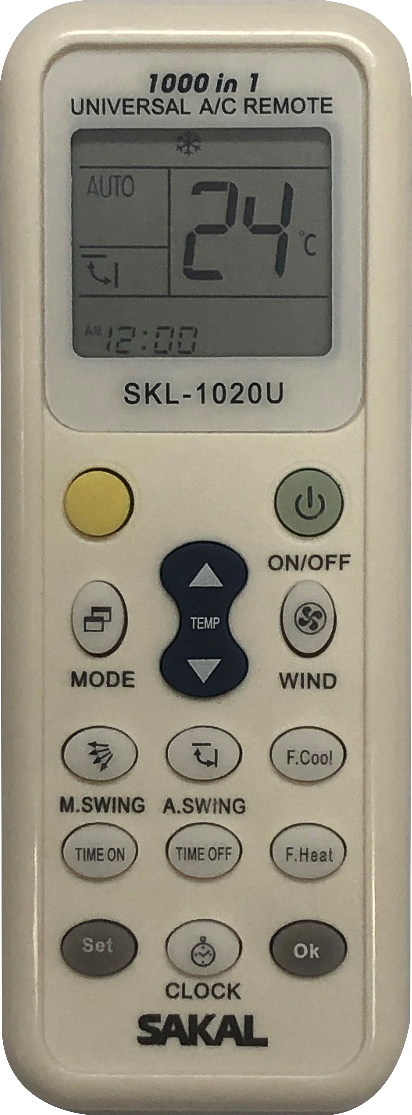 שלט אוניברסלי חכם למזגנים SAKAL.