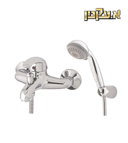 ברז  סוללה מהקיר לאמבטיה עם מזלף סער 900175