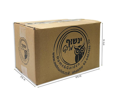 קרטון לאריזה בגודל 25X16X16