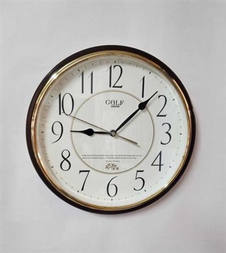 שעון קיר חום עם זהב GOLF 53320-3  גולף 