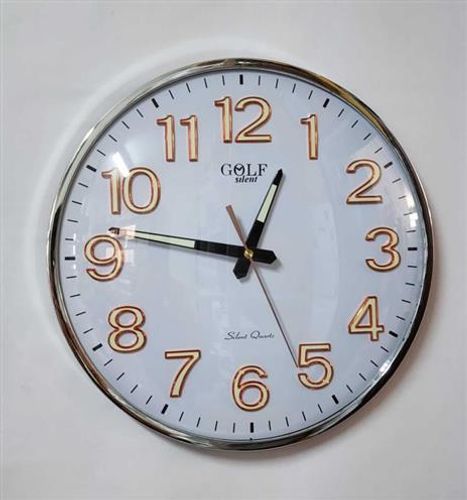 שעון קיר גולף כסף GOLF 8953-1 גולף
