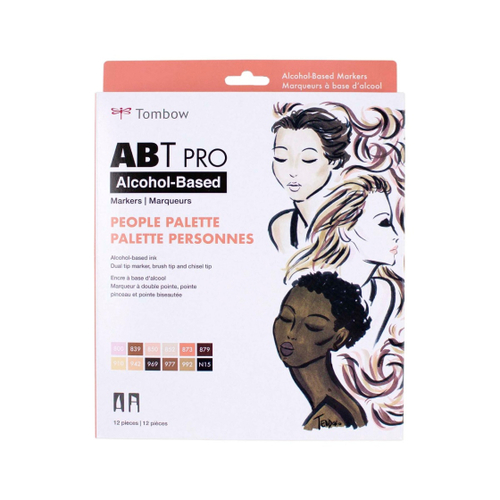 סט 12 טושים אלכוהוליים ABT PRO - גווני גוף