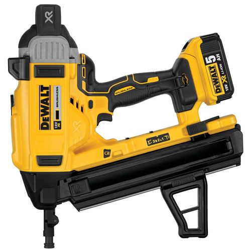 אקדח מסמרים נטען DEWALT DCN890P2 18V XR לבטון - ערכה עם שתי סוללות 5 אמפר, מטען, חרטומים ומוט הארכה