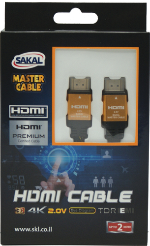 כבל HDMI בתקן 2.0V באורך 3 מטר  .