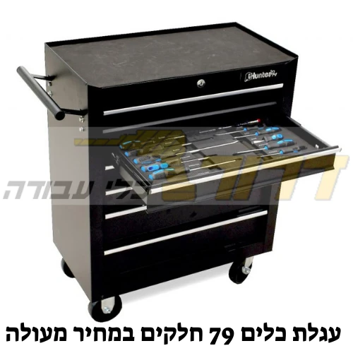עגלת כלים מאובזרת 6 מגירות 79 חלקים 170119-003 Hunter