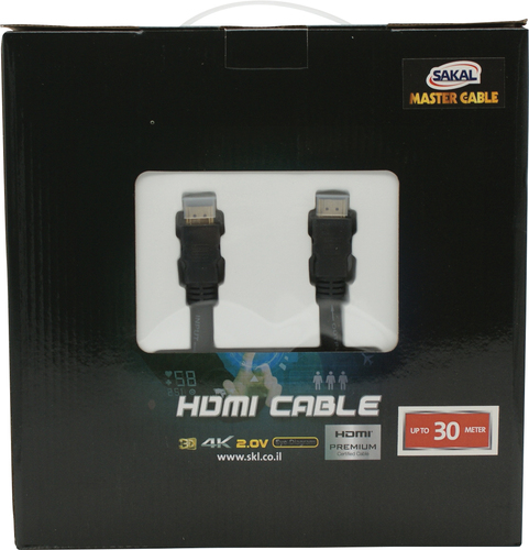 כבל HDMI בתקן 2.0V באורך 20 מטר  .