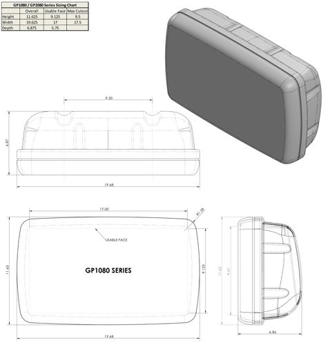 Navpod 9 inch Display Mount לצגי ניווט