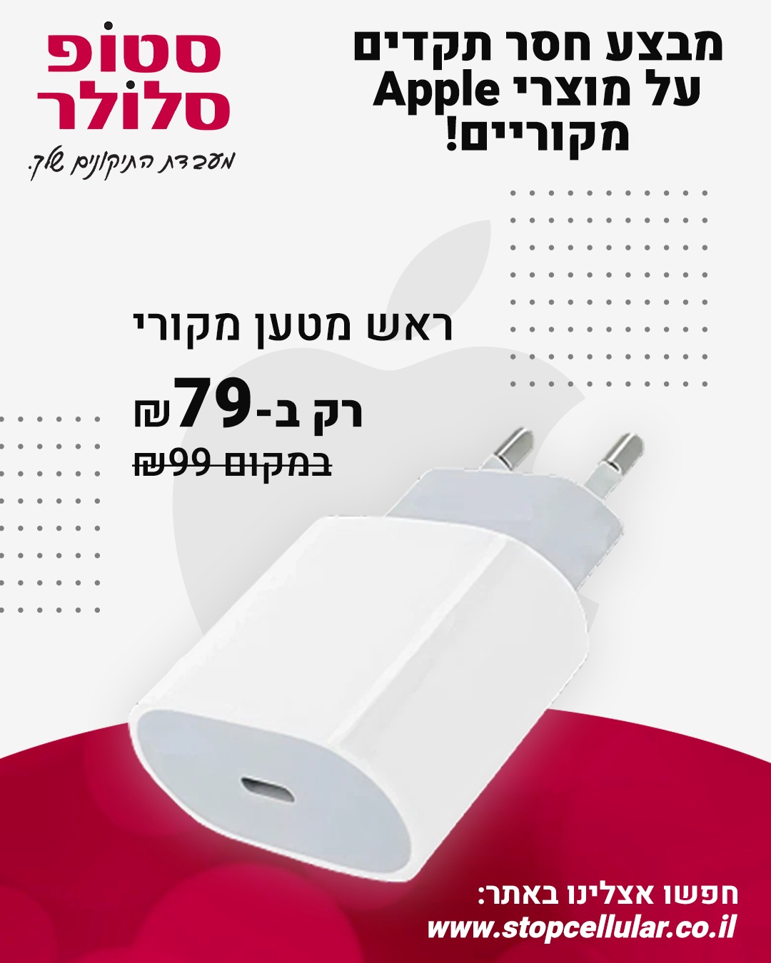 שנאי מקורי אפל 20W