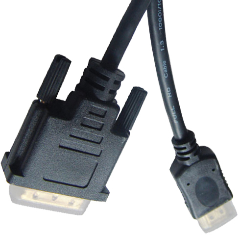 כבל HDMI- DVI 24+1 באורך 3 מטר(HDMI-DVI)