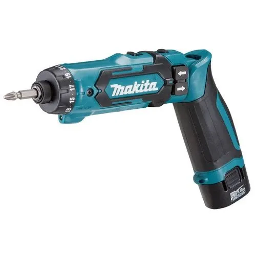  מברגה מתקפלת מלפפון נטענת + 2 סוללות Makita DF012D 7.2V 1.5Ah