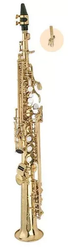 סקסופון סופרן ברס שני צווארים עם תיק מרופד Albert TSC616L