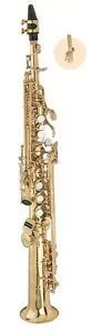 סקסופון סופרן ברס שני צווארים עם תיק מרופד Albert TSC616L