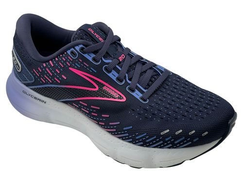 נעלי ריצה לנשים Brooks GLYCERIN 20 בצבע כחול/סגול רחב D