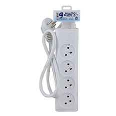 רב שקע 4 יציאות + כבל עד 1 מטר