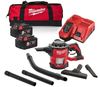 שואב אבק נטען 18V כולל 2 סוללות 5AH דגם Milwaukee M18 CV