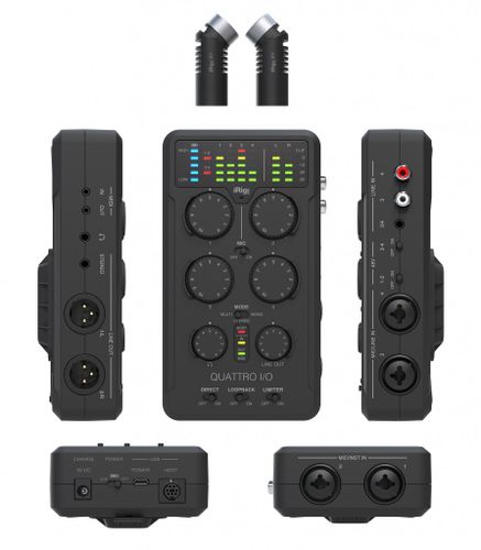 כרטיס קול מקצועי נייד IK Multimedia iRig Pro Quattro I/O