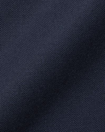 חולצת אוקספורד גזרת אקסטרה סלים - Navy blue plain extra slim fit button-down washed Oxford shirt