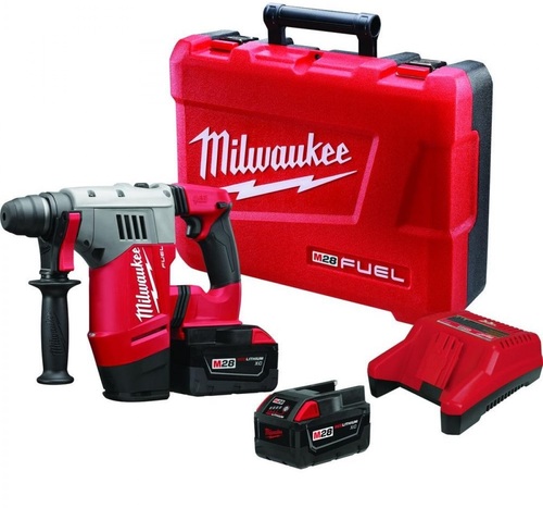 פטישון נטען 28V + פוטר מתחלף + שתי סוללות 5.0AH דגם Milwaukee M28CHPX