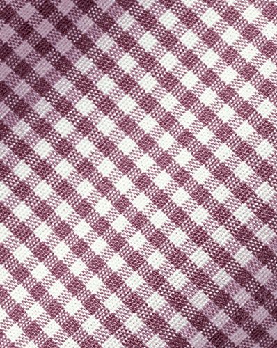 חולצה גזרת קלאסיק  - Claret pink non-iron mini gingham cutaway classic fit shirt
