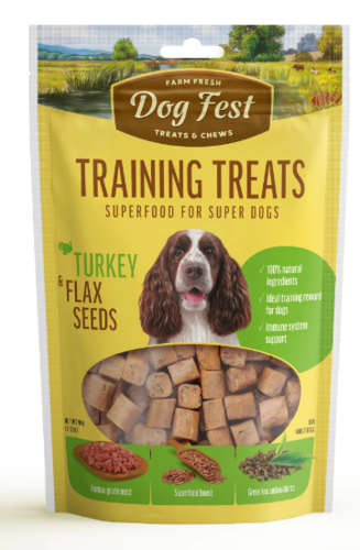 חטיף אילוף superfood עם הודו וזרעי פשתן 90 גרם מבצע 10 ב-130 ש