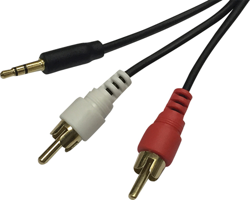 כבל (AUX)2RCA-3.5 באורך 2 מטר (AUX-2RCA). סקל אלקטרוניקה - SAKAL - כבלי AUX