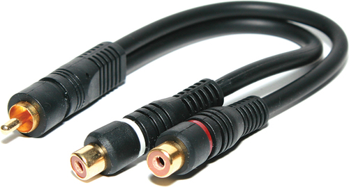 כבל מפצל RCA  ל-2RCA.