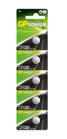 מארז 5 יחידות סוללה ליתיום GP CR1220