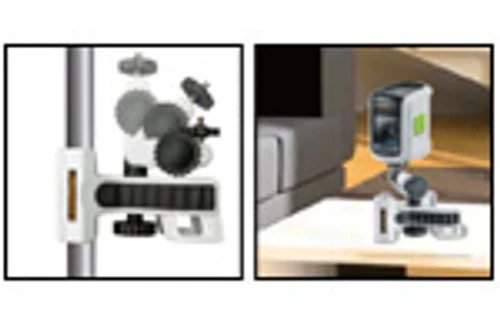 סט פלס לייזר צלב קומפקטי, קרן ירוקה ותפס התקנה / תליה Laserliner 081.336A