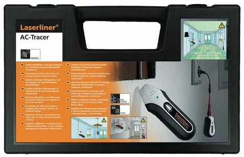 ערכת גילוי / מעקב חוטי חשמל בקיר עם משדר ומקלט  Laserliner 083.050A