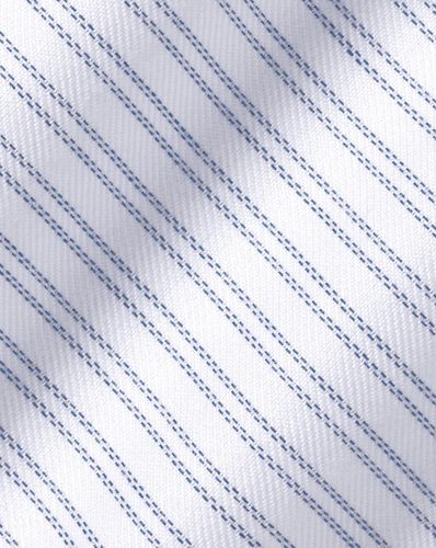 חולצה כחולה  גזרת אקסטרה סלים  -Royal blue non-iron double stripe cutaway extra slim fit shirt