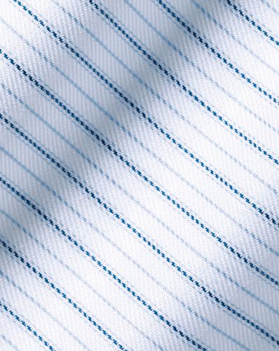 חולצה כותנה מצרית גזרת אקסטרה סלים  Royal blue Egyptian cotton shadow stripe extra slim fit shirt