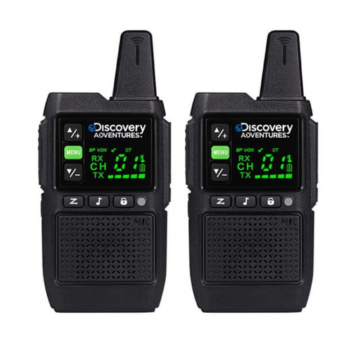 זוג מכשירי קשר ווקי טוקי עם מסך תצוגה רחב Discovery DS820
