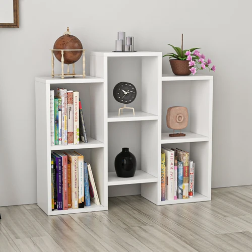 כוורת ספריה מעוצבת עם 6 תאים גוון לבן מט Tudo Design דגם FLEET WHITE
