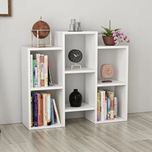 כוורת ספריה מעוצבת עם 6 תאים גוון לבן מט Tudo Design דגם FLEET WHITE