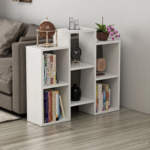 כוורת ספריה מעוצבת עם 6 תאים גוון לבן מט Tudo Design דגם FLEET WHITE