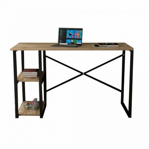 הסט המושלם שולחן כתיבה ועבודה  + כוננית ספריה רחבה Tudo Design טודו דיזיין דגם כרמל - אלמוג