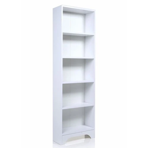 כוננית ספריה מעוצבת עם 5 תאים בגוון לבן שלג Tudo Design דגם לוזאן