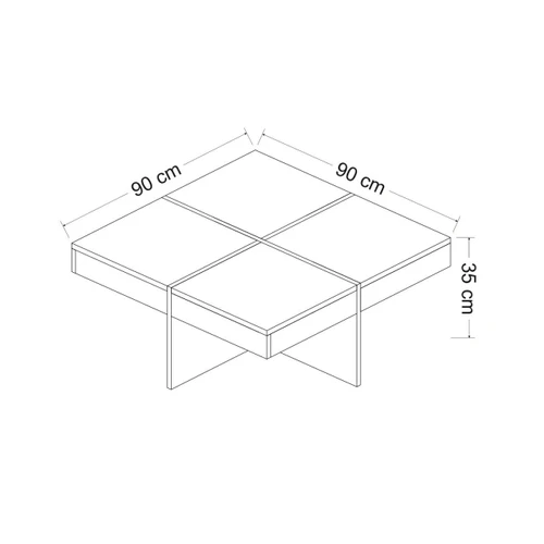 שולחן סלון יוקרתי במראה שיש שחור  Tudo Design  דגם אווה שחור