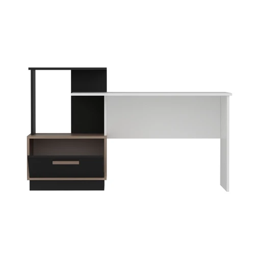 שולחן כתיבה ועבודה עם מדף וארונית צד Tudo Design דגם נמרוד