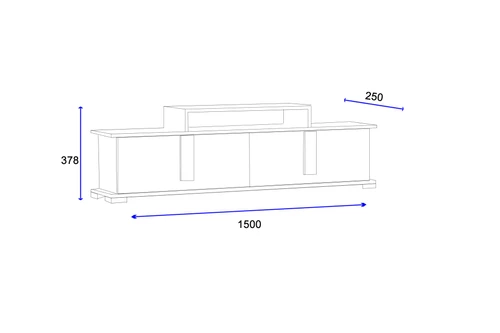 מזנון טלוויזיה ברוחב 150 ס