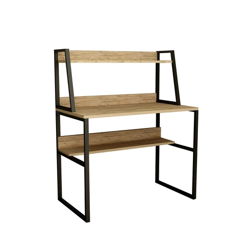 שולחן כתיבה דגם סיון בשילוב עץ וברזל מושחר Tudo Design