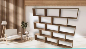 ספריה כוורת זיגזג בעיצוב מודרני Tudu Design דגם ורד אלון