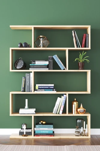 ספריה כוורת זיגזג בעיצוב מודרני Tudu Design דגם ורד אלון