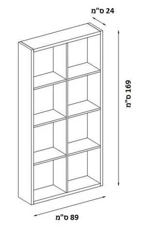 כוורת כוננית מעוצבת עם 8 תאים בגוון לבן שלג Tudu Design  דגם פריז