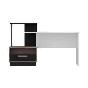 שולחן כתיבה ועבודה עם מדף וארונית צד Tudo Design דגם נמרוד