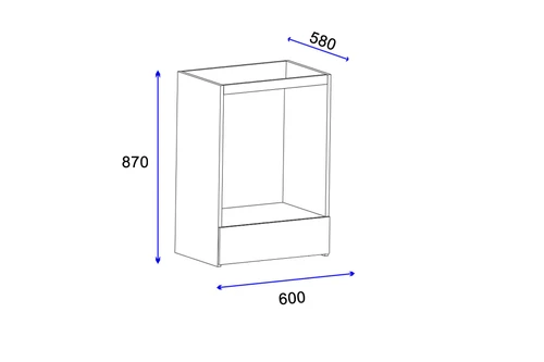 ארון לתנור בנוי וכיריים בצבע לבן דגם הדס Tudo Design