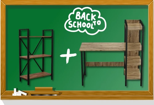 דגם מנטור- לוזאן  הסט המושלם שולחן כתיבה ועבודה + כוננית ספריה רחבה Tudo Design טודו דיזיין